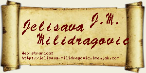 Jelisava Milidragović vizit kartica